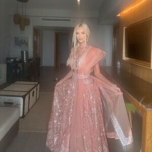 Embroidered Organza Lehenga